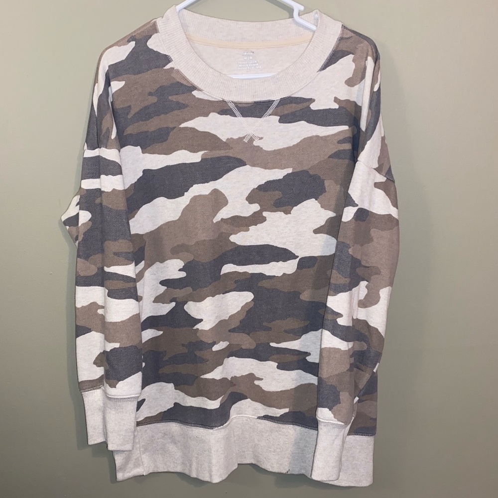 Aerie Oversized Camo Sweatshirt
